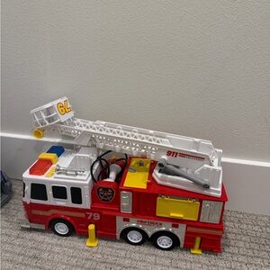 Fire Truck Toy with Ladder - Red and White 33 inch big